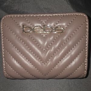 Bebe Quilted Tan Wallet